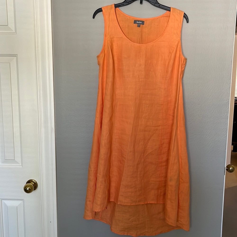 Neiman marcus flowy orange dress